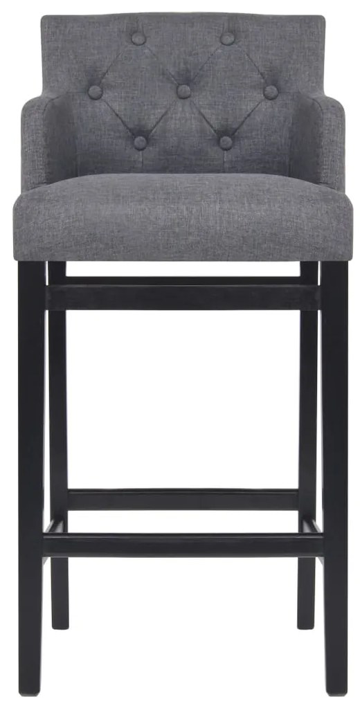 vidaXL Καρέκλες Μπαρ 2 τεμ. Σκούρο Γκρι Υφασμάτινες