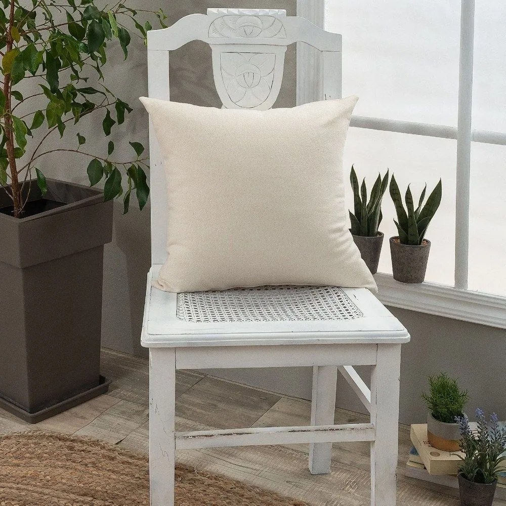 Μαξιλαροθήκη Διακοσμητική Aragona 01 Ecru Teoran 45X45 Cotton-Polyester