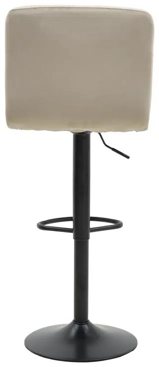 Σκαμπό μπαρ Remina πτυσσόμενο μπεζ βελούδο-βάση μαύρο μέταλλο 44x44x112εκ 2αδα 44x44x112 εκ.