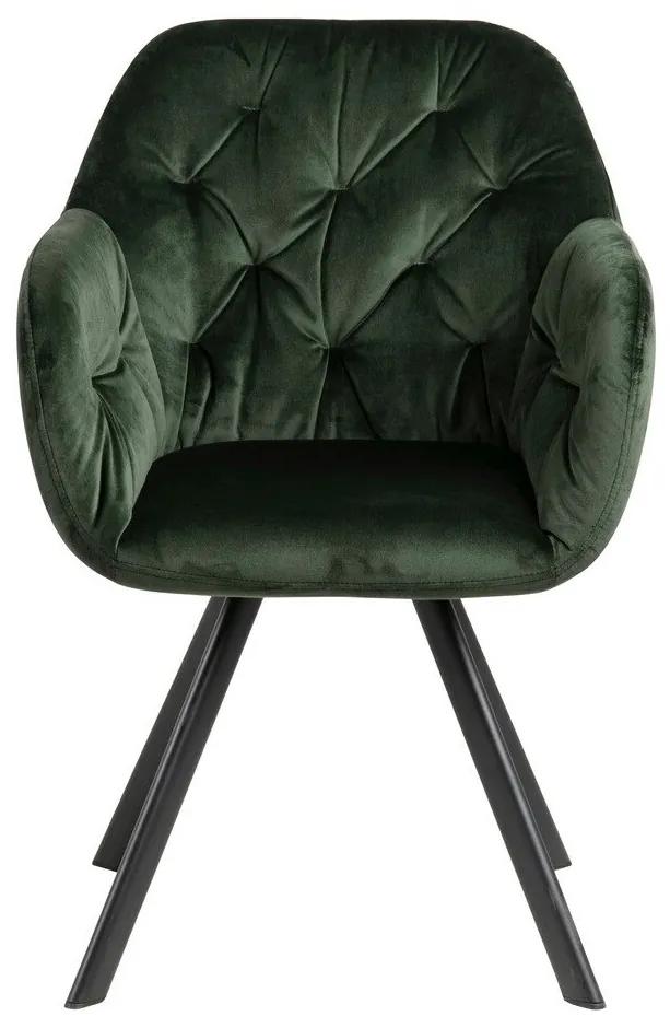 Καρέκλα Oakland 326, Πράσινο, 82x58x62cm, 8 kg, Ταπισερί, Μεταλλικά, Μπράτσα | Epipla1.gr