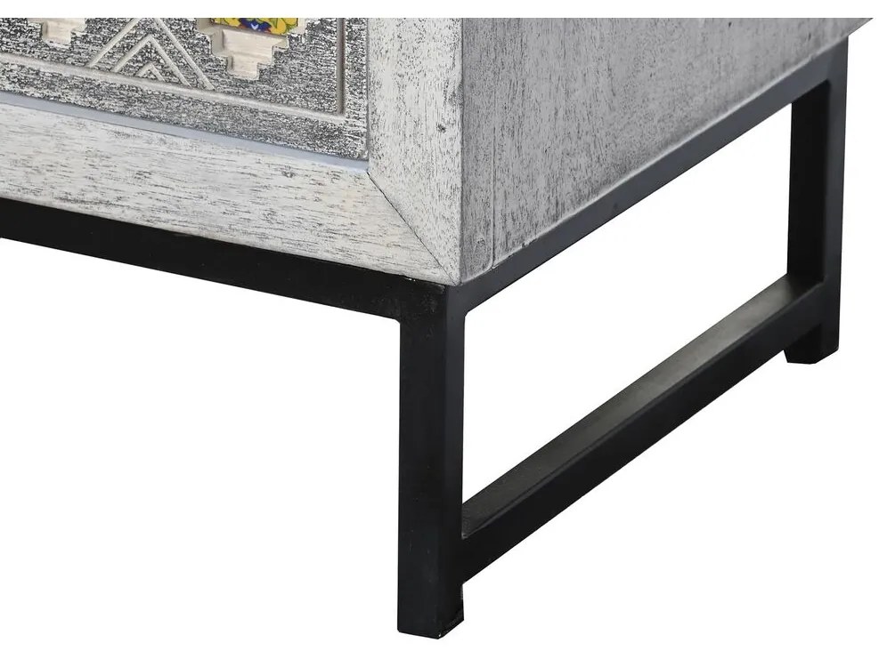 Συρταριέρα DKD Home Decor Κεραμικά Γκρι Λευκό Ξύλο από Μάνγκο (80 x 38 x 80 cm)