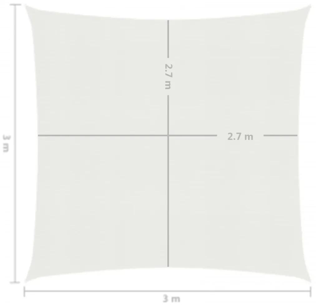 vidaXL Πανί Σκίασης Λευκό 3 x 3 μ. από HDPE 160 γρ./μ²