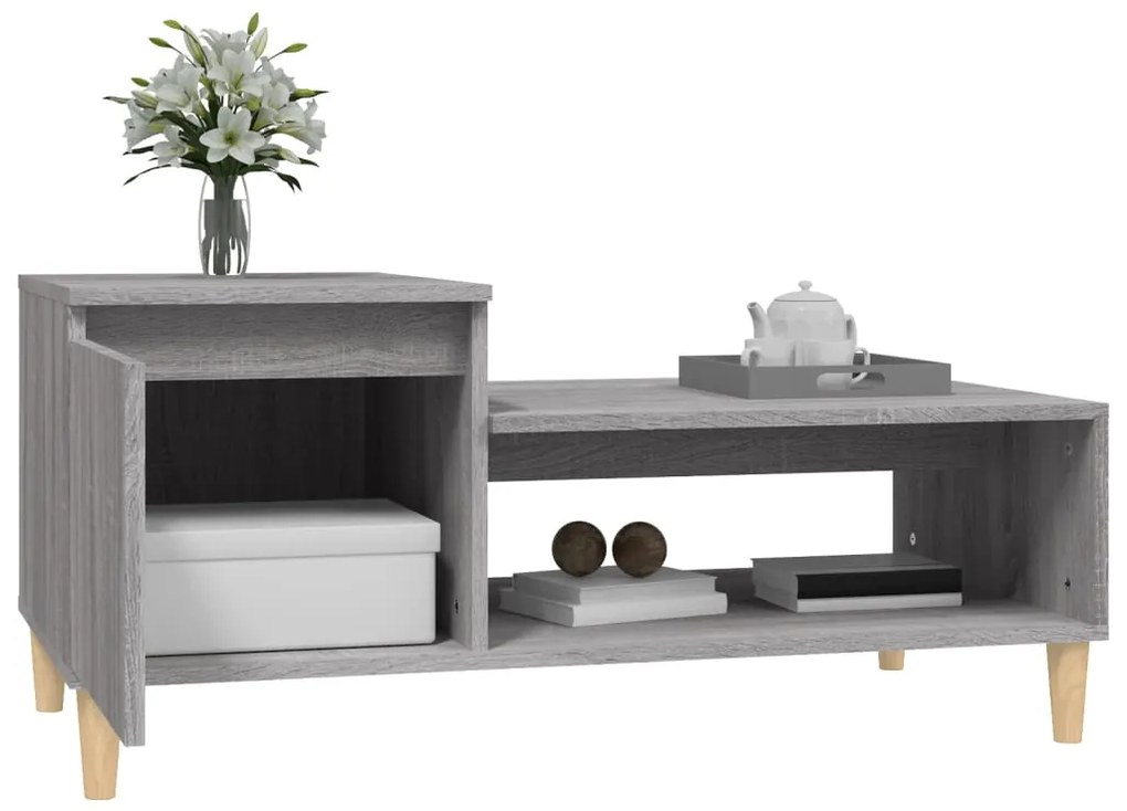 vidaXL Τραπεζάκι Σαλονιού Γκρι Sonoma 100x50x45 εκ. Επεξεργασμένο Ξύλο