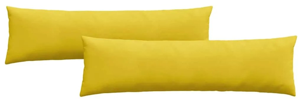 vidaXL Μαξιλάρι Καναπέ 2 pcs Κίτρινο 145 x 40 εκ. Υφασμάτινο Κορντουρά