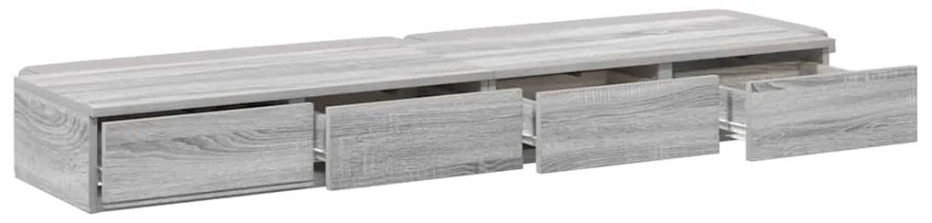 vidaXL Συρτάρια κρεβατιού με συρτάρι Γκρι sonoma 150 x 36.5 x 16.5 εκ