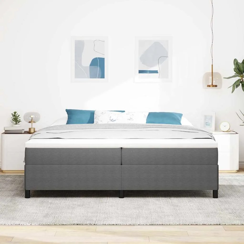 vidaXL Σκελετός Κρεβατιού Ανοιχτό γκρι 200 x 200 cm Βελούδο