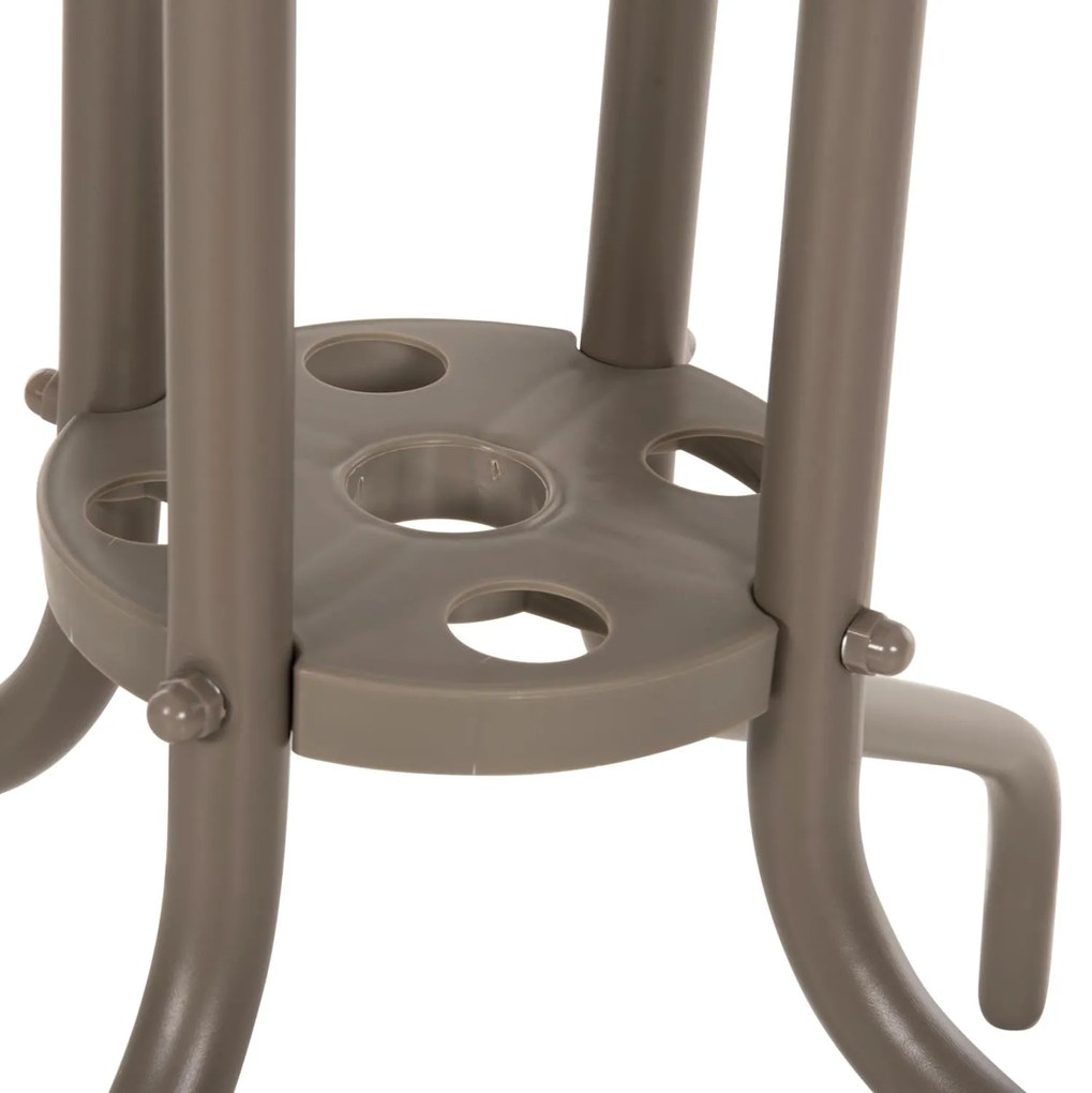 Τραπέζι FIGO Μεταλλικό Σαμπανί με Γυάλινη επιφάνεια 80x80x71Υεκ. 80x80x71 εκ.