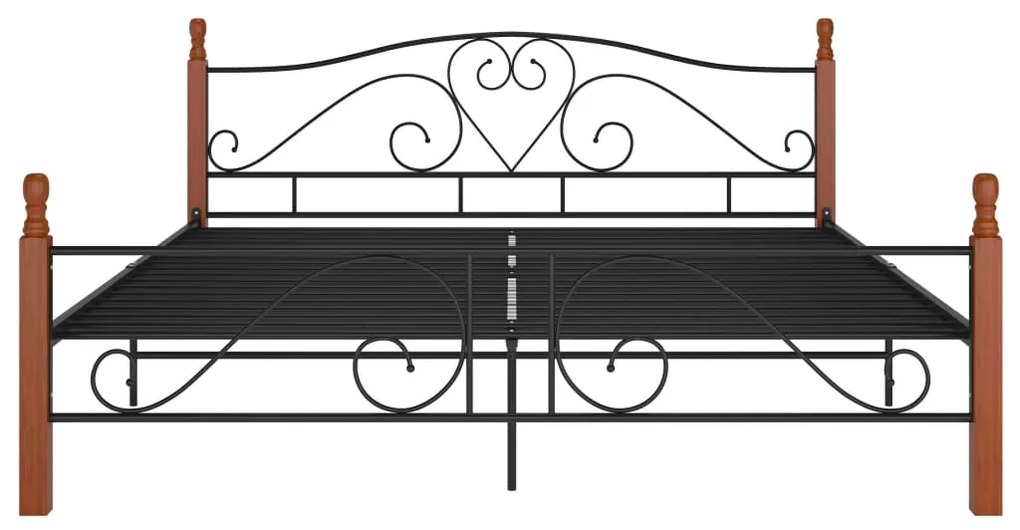 vidaXL Πλαίσιο Κρεβατιού Μαύρο Μεταλλικό 180 x 200 εκ.