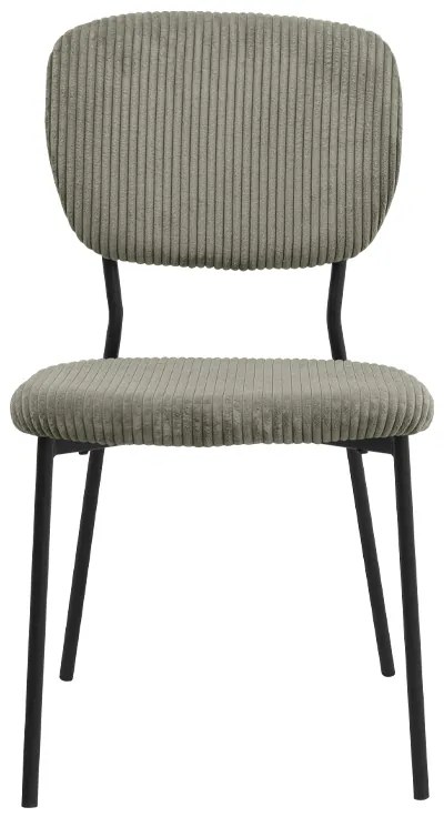 Καρέκλα τραπεζαρίας Kevin Megapap λαδί ύφασμα - μεταλλικό μαύρο πόδι 48x51x87εκ.