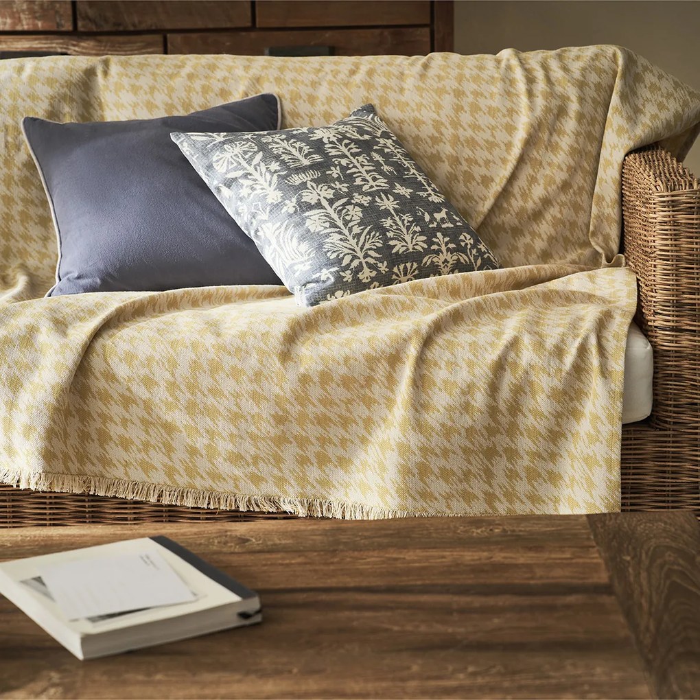 Ριχτάρι Τετραθέσιου Καναπέ (180x350) Gofis Home Mireya Golden Yellow 252/04