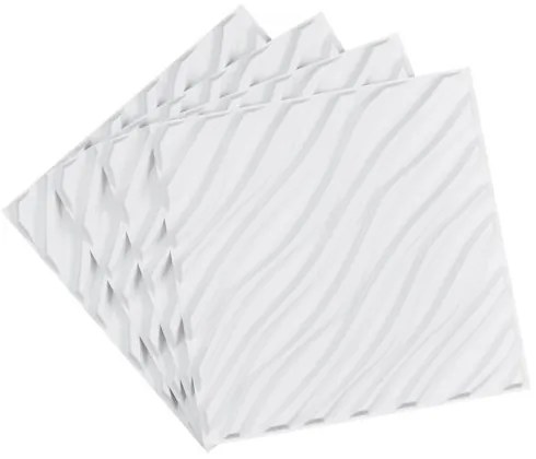 VEVOR 3D Wall Panels 12-Pack 19.7x19.7&#039;&#039; PVC 32 Sq.Ft Coverage Wave Matte White