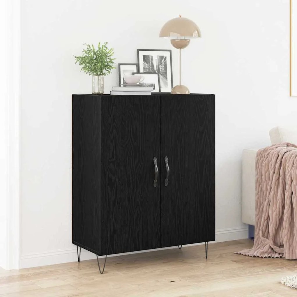 vidaXL Μπουφές Μαύρη δρυς 69.5 x 34 x 90 εκ. Επεξεργασμένο ξύλο