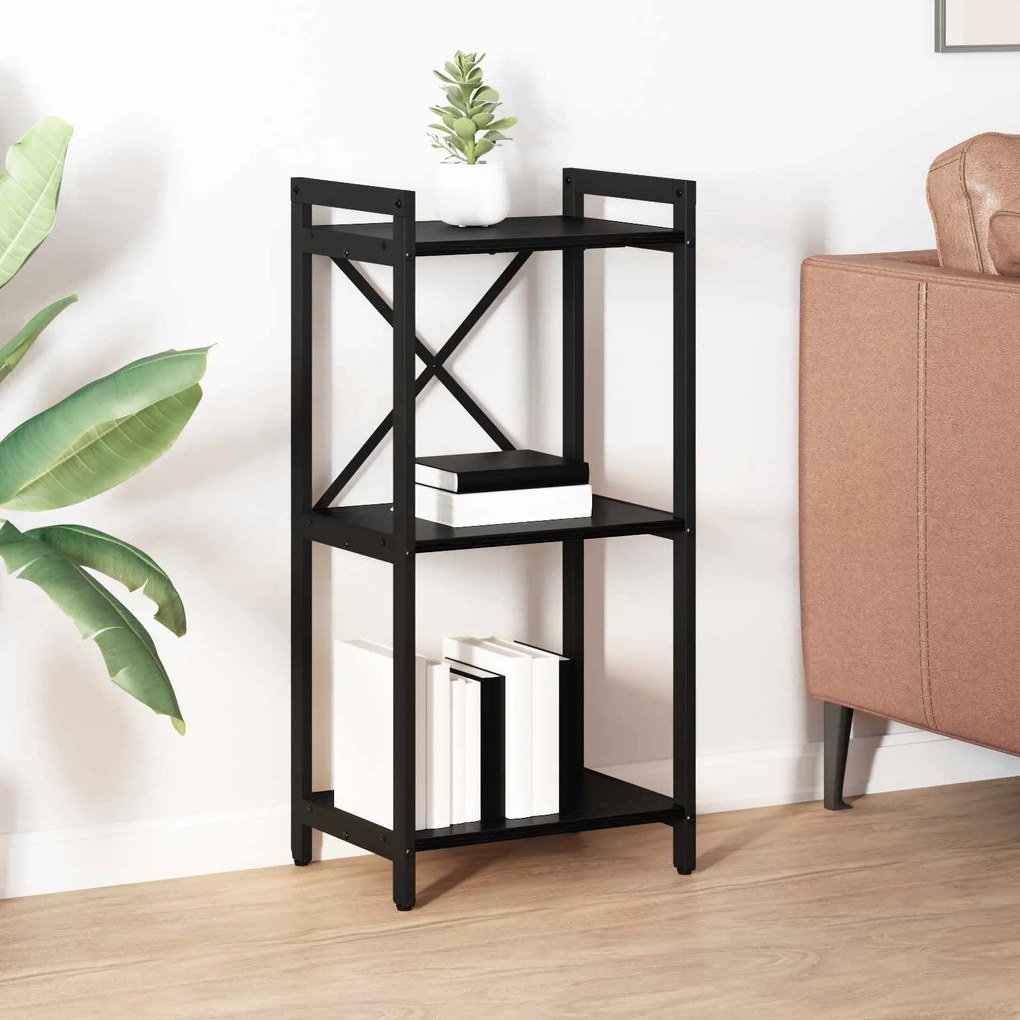 Ράφι Βιβλίων Μαύρη Οξυά 40 x 30 x 85 εκ Επεξεργασμένο ξύλο