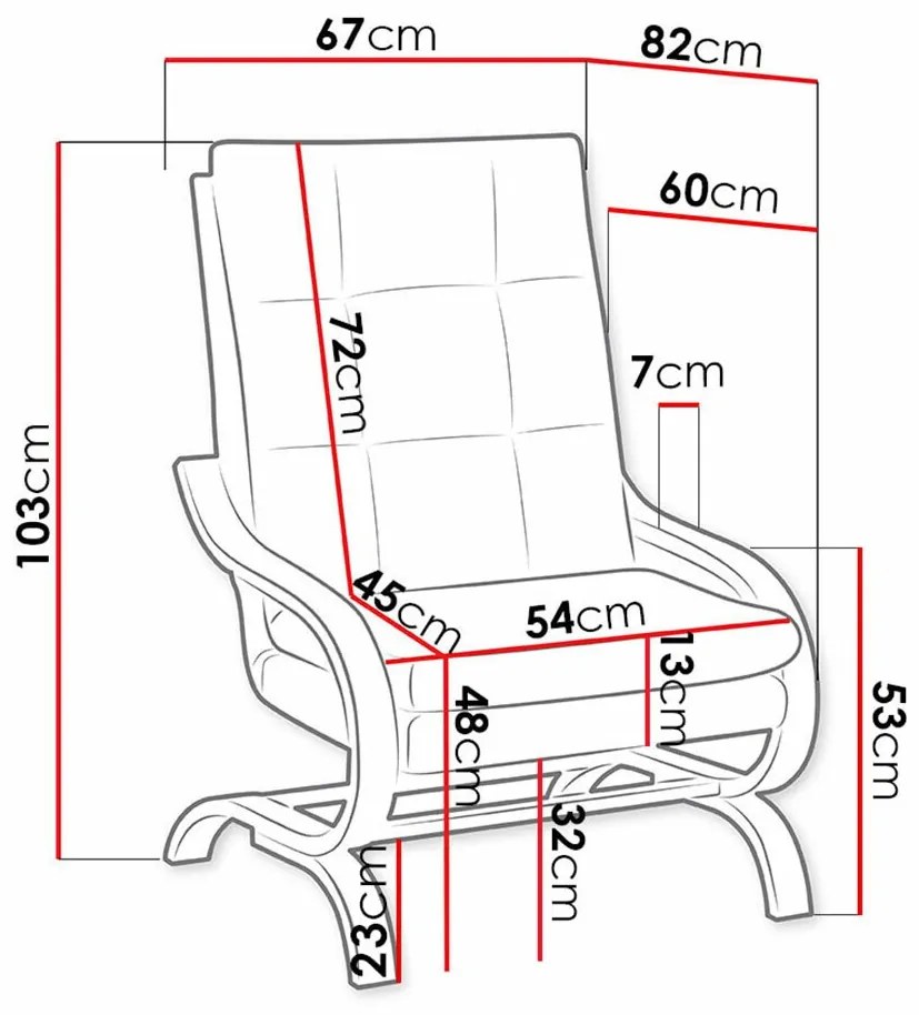 Πολυθρόνα Carlsbad 121, Γκρι, 103x67x82cm, 8 kg, Ταπισερί, Πόδια: Ξύλο | Epipla1.gr