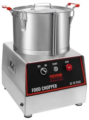 VEVOR Food Processor and Vegetable Chopper 750W 7 Quart Stainless Steel Blender