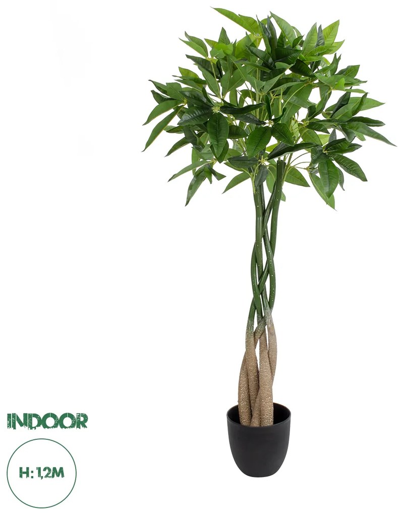 20426 GloboStar® Artificial Garden PACHIRA GLABRA 20426 Τεχνητό Διακοσμητικό Φυτό Παχίρα της Τύχης Υ120cm