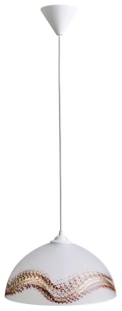 Κρεμαστό Φωτιστικό Οροφής 1xΕ27 Γυαλί Φ30cm Arkolight Ρ401-2/30 Καφέ