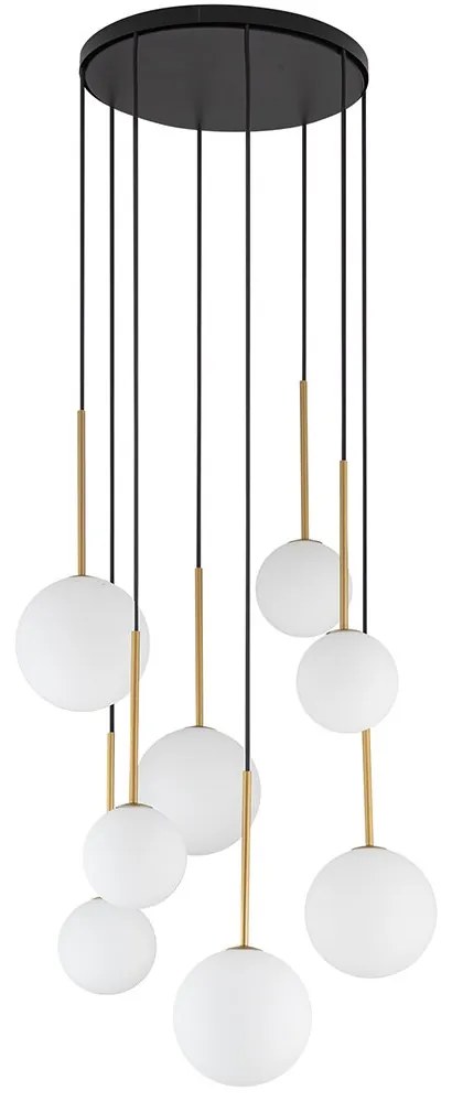 Φωτιστικό Οροφής Karo 10934 43x125cm 12W 8xG9 Black-Gold Nowodvorski