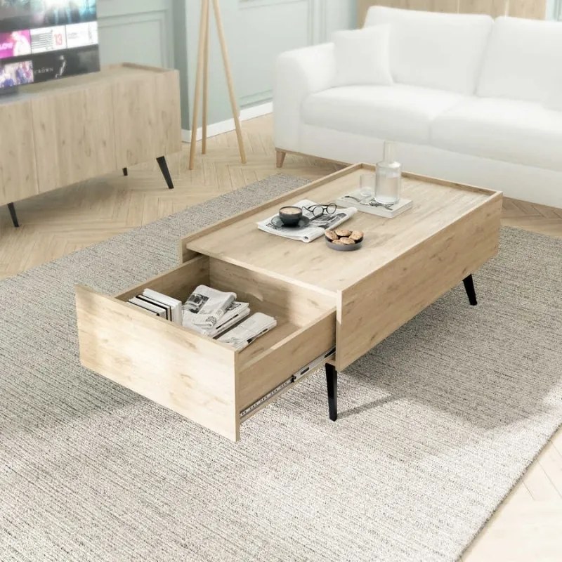 ΤΡΑΠΕΖΑΚΙ ΣΑΛΟΝΙΟΥ LUNA MEGAPAP ΧΡΩΜΑ FLORIDA OAK 102X61X44ΕΚ.