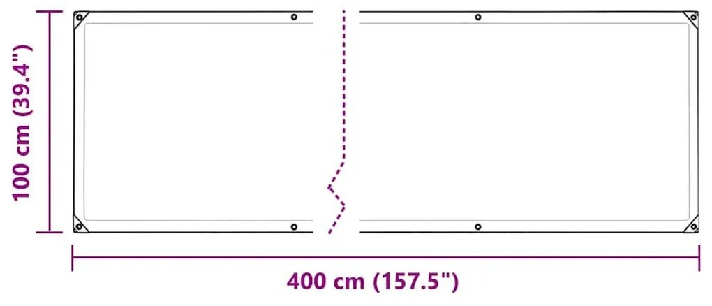 Κάλυμμα φυτών με οπές 1x4 m PVC