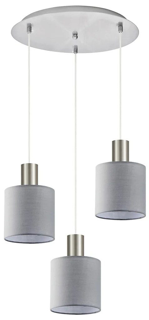 Φωτιστικό Οροφής Τρίφωτο Homelighting 77-8425 Nickel/Grey