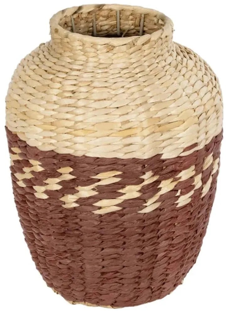 Βάζο Πλεκτό Toulouse 21225 25x25x32cm Beige-Red GloboStar Ξύλο