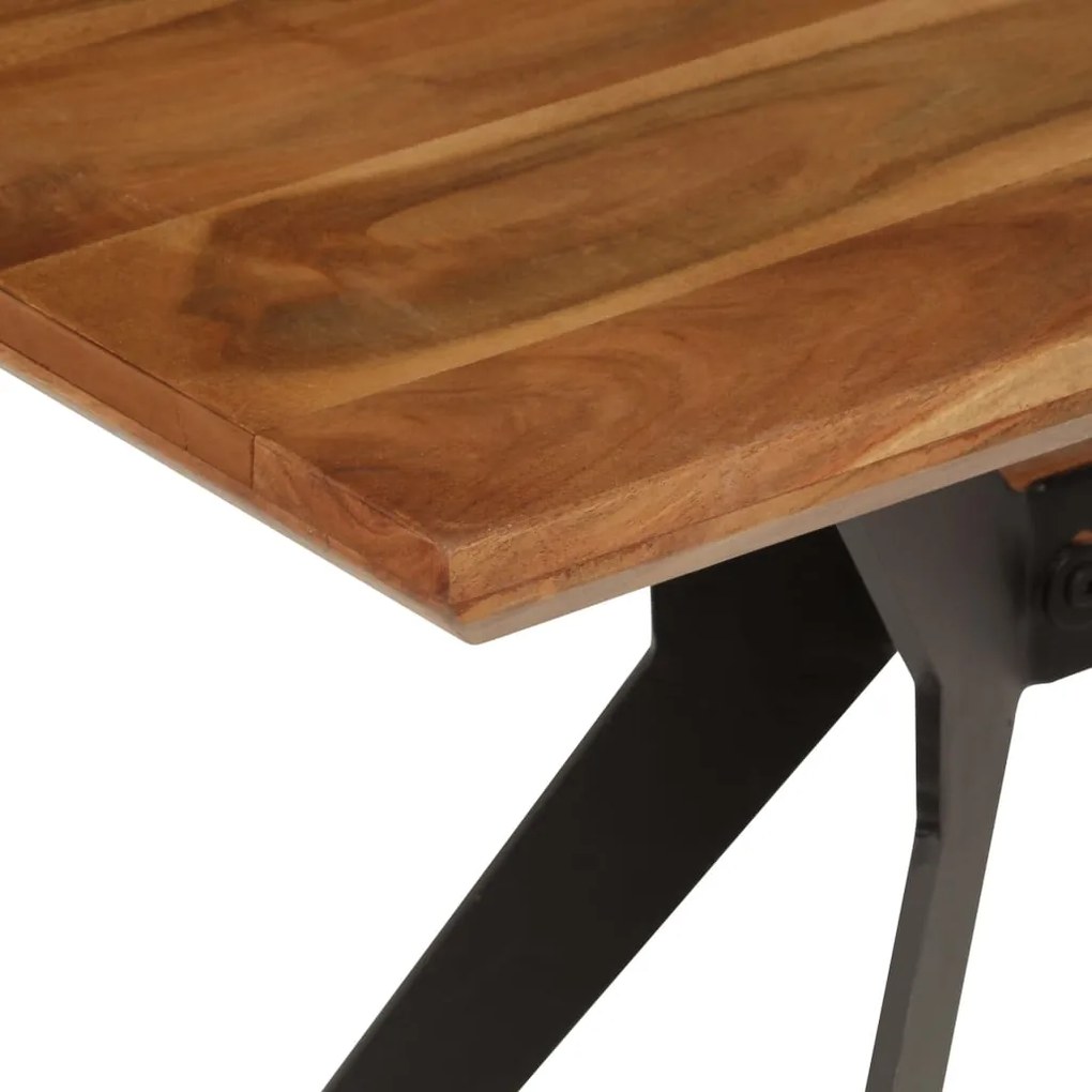 vidaXL Πάγκος Τραπεζαρίας 160x40x45 εκ. από Μασίφ Ξύλο Ακακίας/Ατσάλι