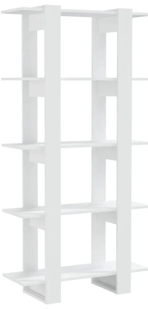 vidaXL Βιβλιοθήκη/Διαχωρ. Χώρου Λευκό 80x30x160 εκ Επεξ. Ξύλο