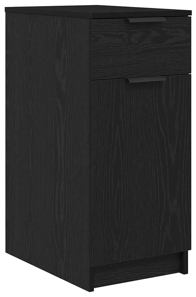 vidaXL Γραφείο Ντουλάπι σε Μαύρη Βελανιδιά - 33x50x75 εκ. - Φτιαγμένο από Επεξεργασμένο Ξύλο