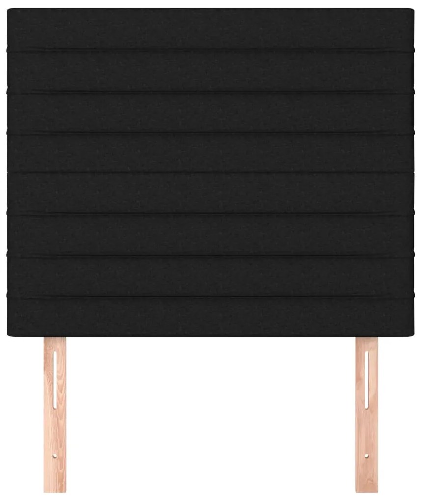 vidaXL Κεφαλάρια Κρεβατιού 2 τεμ. Μαύρο 100x5x78/88 εκ. Υφασμάτινο