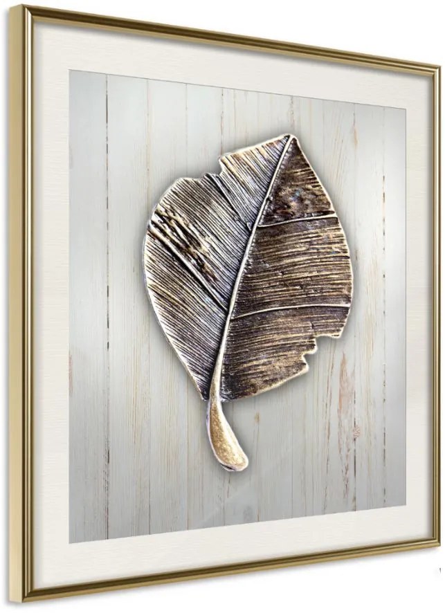 Αφίσα - Metal Leaf - 50x50 - Χρυσό - Με πασπαρτού