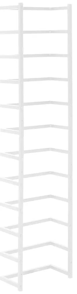 vidaXL Βάση για Πετσέτες Επιτοίχια Λευκή 24 x 12 x 96 εκ. Ατσάλινη