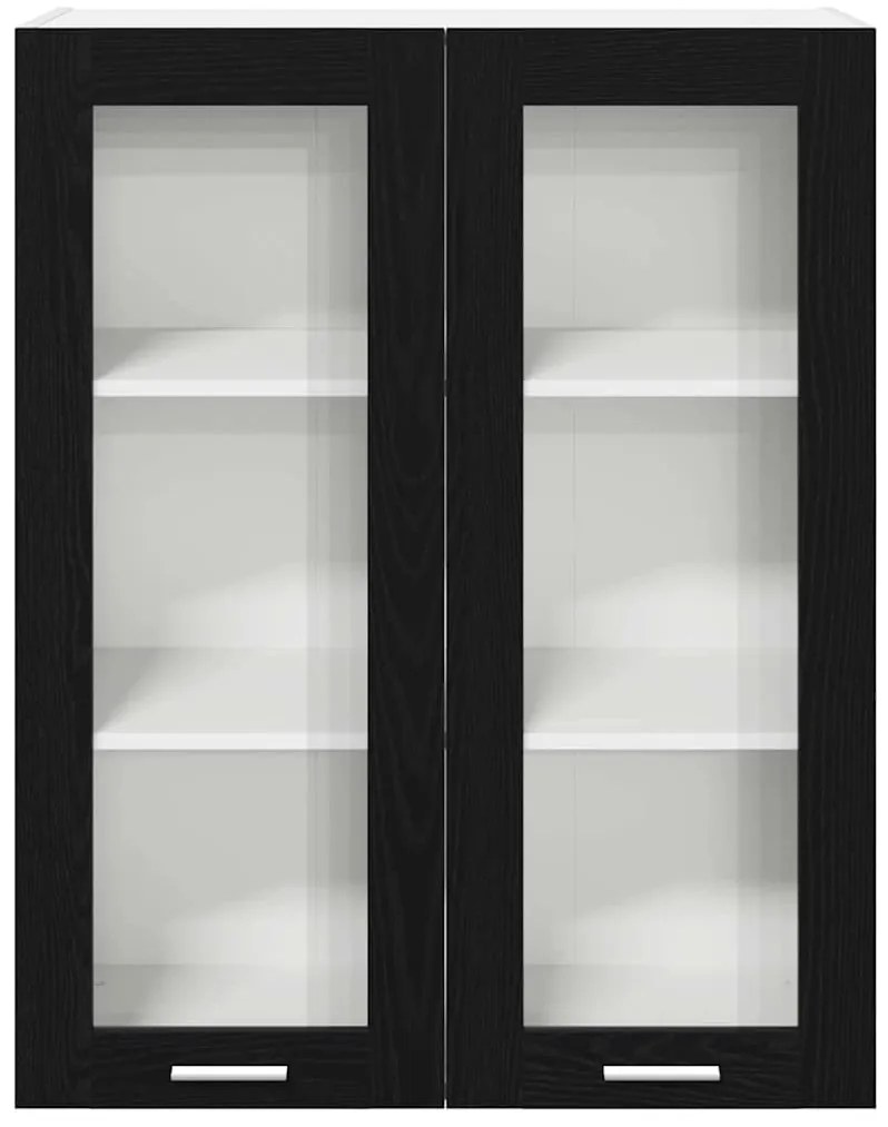 vidaXL Κρεμαστό ντουλάπι με αποθήκευση Μαύρη Οξυά 80 x 31 x 100 εκ.