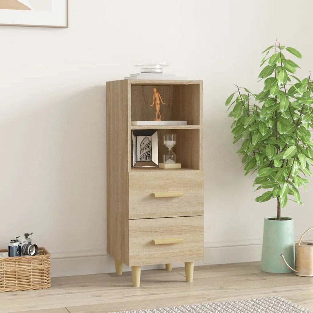 vidaXL Ντουλάπι Sonoma Δρυς 34,5x34x90 εκ. από Επεξεργασμένο Ξύλο