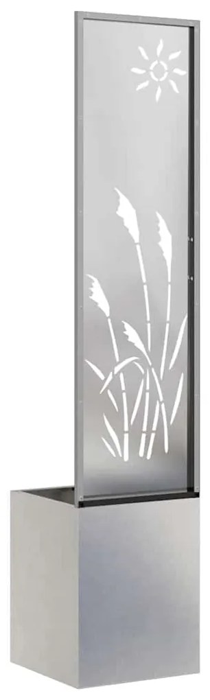 vidaXL Οθόνη Ιδιωτικότητας Κήπου Ασημί 32 x 140 εκ. Ανοξείδωτο ατσάλι