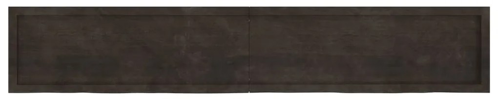 vidaXL Ράφι Τοίχου Σκούρο Καφέ 220x40x(2-6) εκ. Επεξ. Μασίφ Ξύλο Δρυός