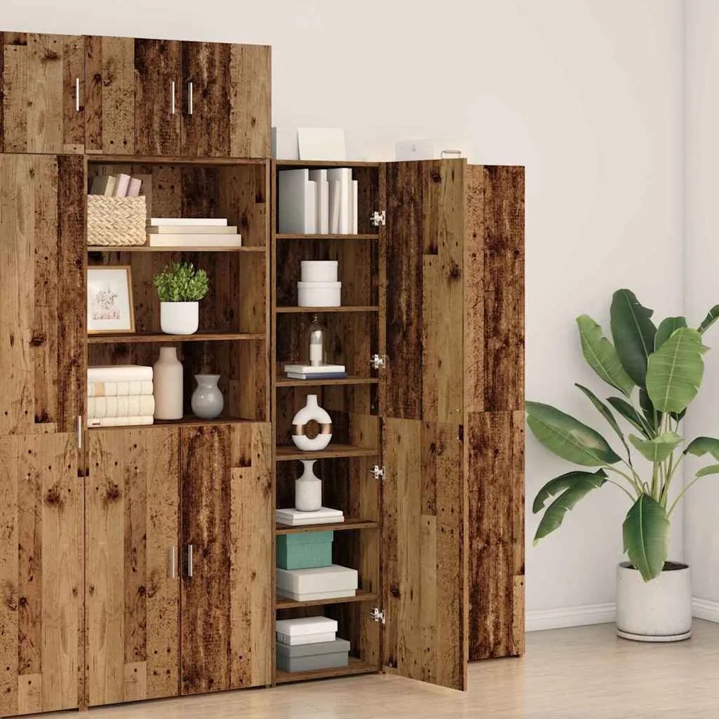 vidaXL Highboard Παλαιό ξύλο 45 x 42.5 x 185 εκ. Επεξεργασμένο ξύλο