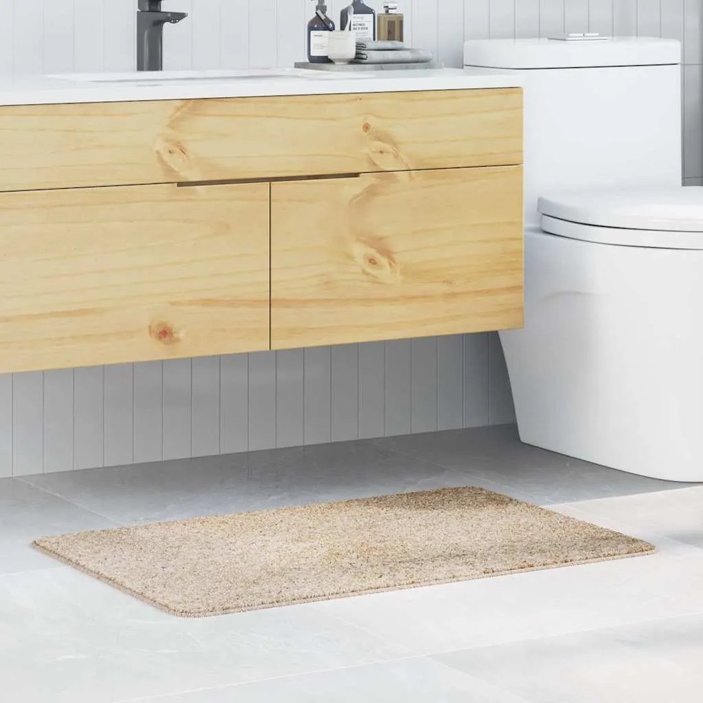 vidaXL Πατάκι μπάνιου Κρεμ 60 x 90 cm Πολυπροπυλένιο