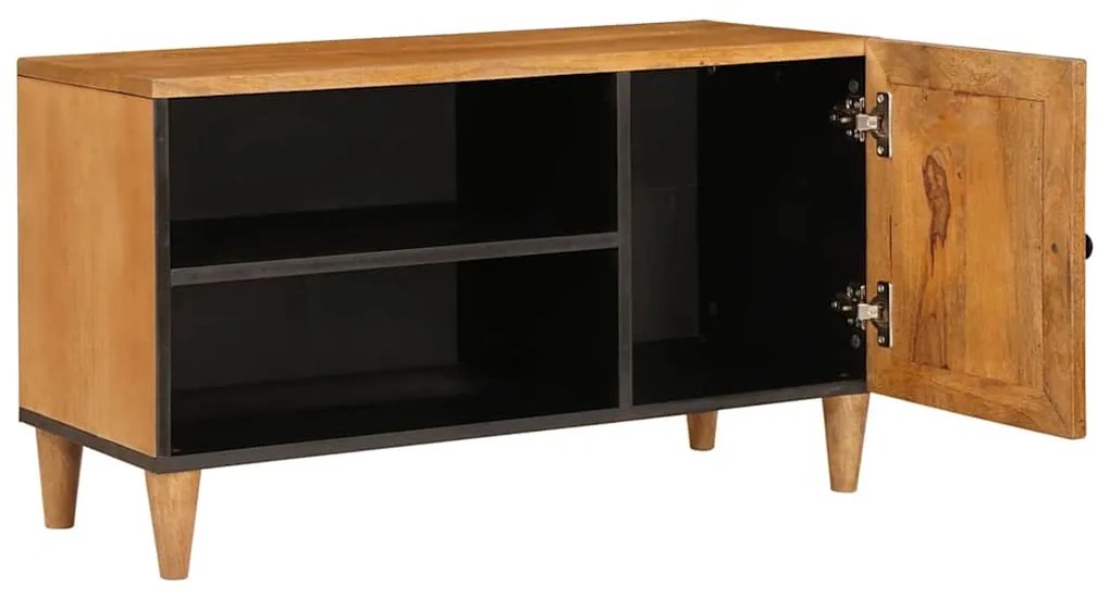 vidaXL Ντουλάπι TV Ανοιχτό καφέ 80 x 33 x 46 εκ Μασίφ ξύλο μάνγκο