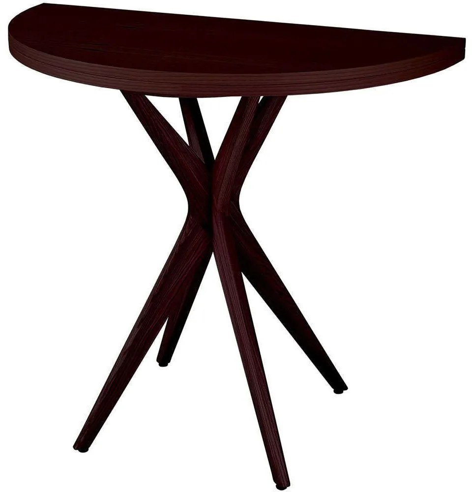 Τραπέζι Επεκτεινόμενο Jubi JUBITEXHRWAL Φ90x75cm Walnut Mdf, Wood