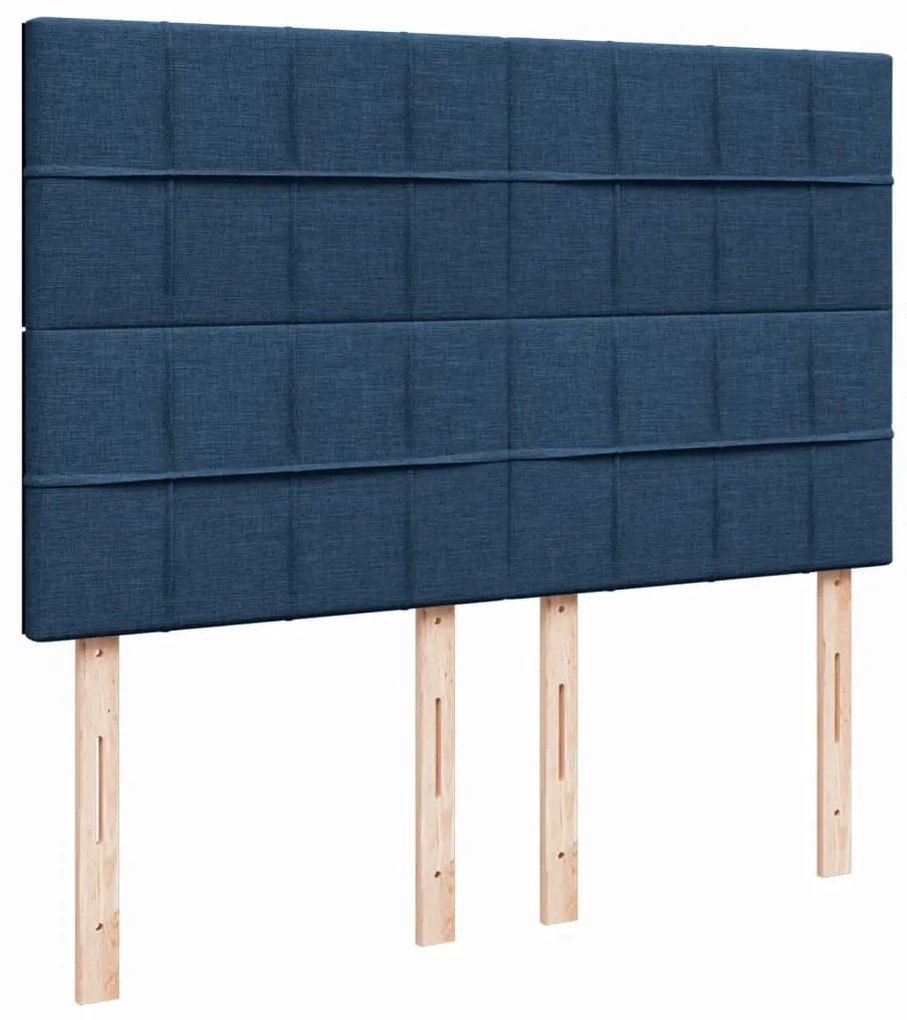 Κρεβάτι Boxspring με Στρώμα Μπλε 160x200 εκ. Υφασμάτινο 3291725