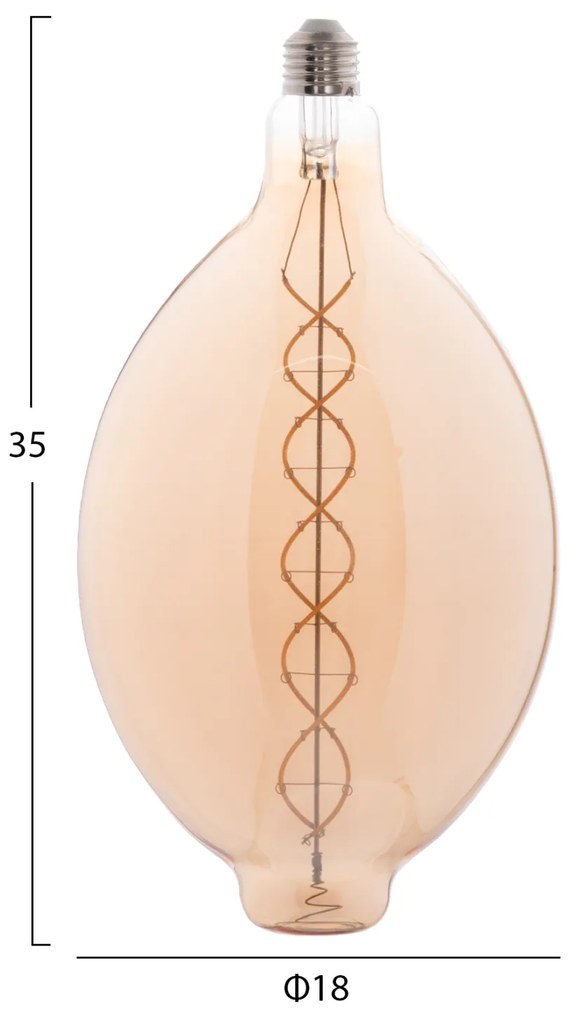 ΛΑΜΠΤΗΡΑΣ LED FILAMENT 8W E27 3000K TEA COLOR DIMMABLE HM4051.02