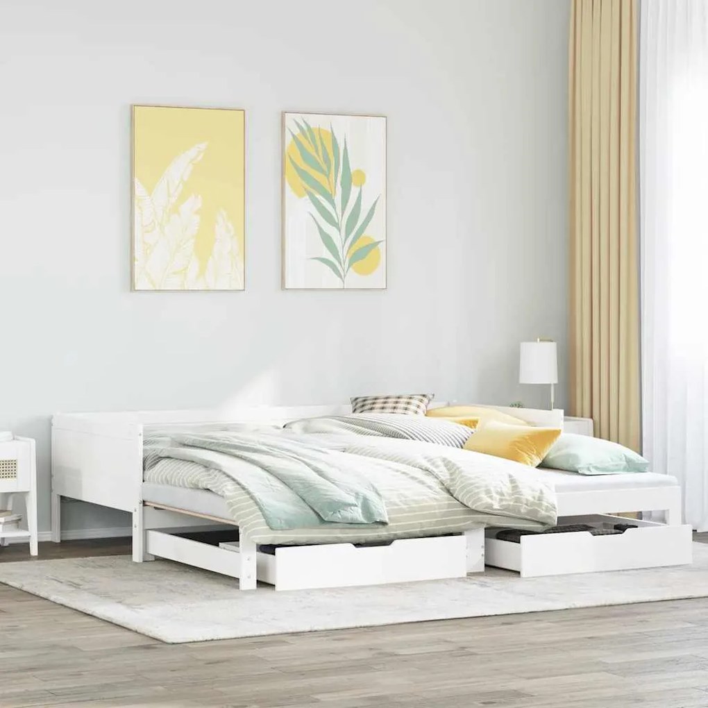 vidaXL Καναπές Κρεβάτι Συρόμενος Χωρίς Στρώμα 90x190 εκ. &amp; Συρτάρια