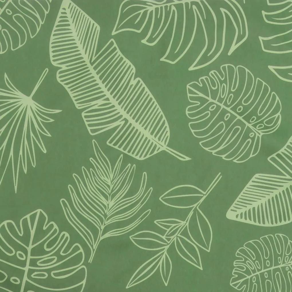 Μαξιλάρι Πάγκου Κήπου Σχέδιο Φύλλων 150x50x3 εκ. Ύφασμα Oxford - Πράσινο