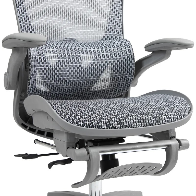 Καρέκλα γραφείου εργασίας Zenyk pakoworld mesh σε grey  απόχρωση 63x70x126εκ