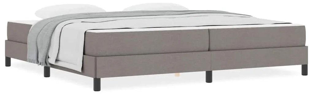 vidaXL Κρεβάτι με ελατήρια με στρώμα Taupe 200 x 200 cm ύφασμα