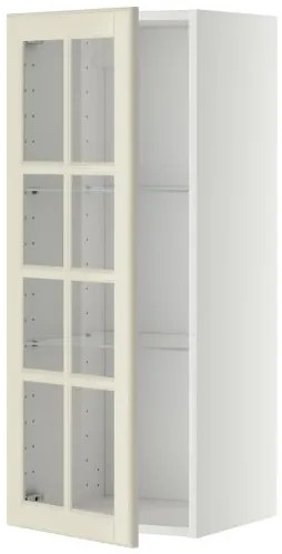 METOD ντουλάπι τοίχου με ράφια/γυάλινη πόρτα, 40x100 cm 493.949.77