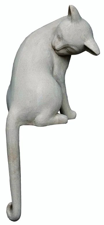 SITTING CAT DECO ΓΑΤΑ ΤΕΧΝΗΤΗ ΠΕΤΡΑ ΜΠΕΖ 34x29xH80cm - 029261