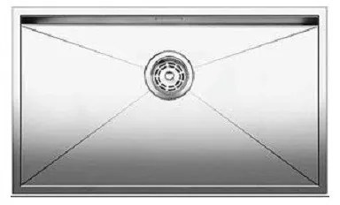 Blanco Zerox 700-U Inox Λείος Νεροχύτης Υποκαθήμενος με 1 Γούρνα 74x44 cm