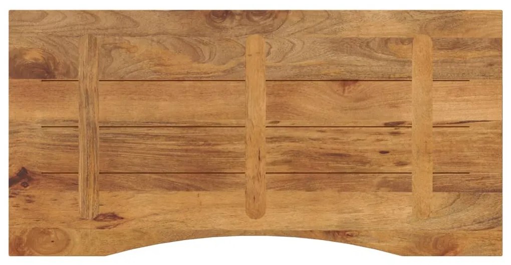 vidaXL Επιφάνεια Γραφείου Καμπύλη 110x60x2,5 εκ Μασίφ Ακατ. Μάνγκο